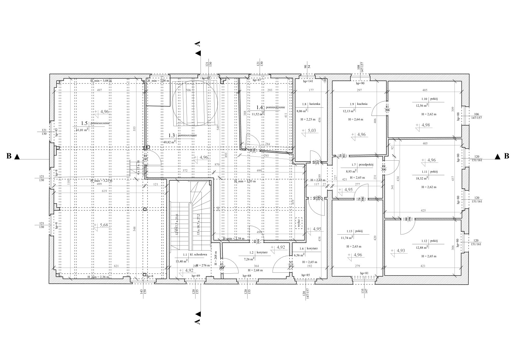 Rzut kondygnacji - Inwentaryzacje architektoniczne